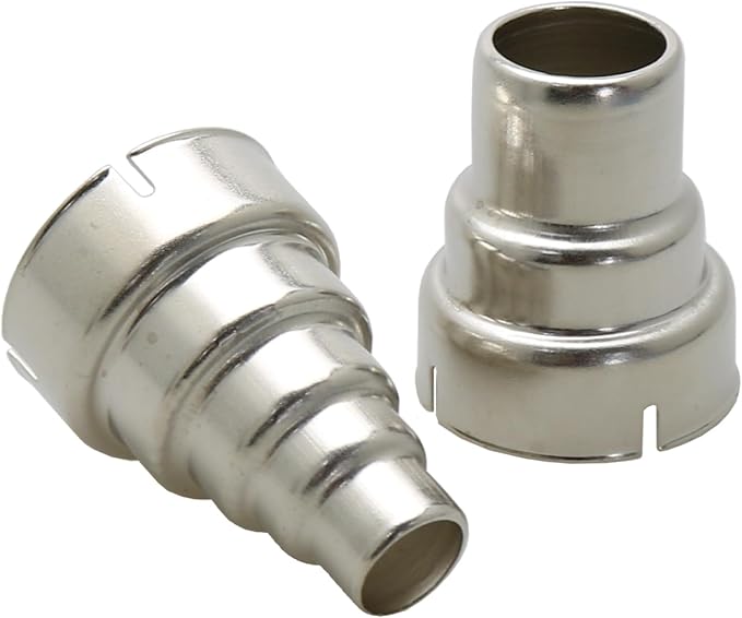 DGZZI 4PCS Hot Air Gun Welding Station Nozzle Tool Attachment Replacement Part Hot Air Gun Nozzle Kit Stainless Steel Reflector Heat Resistant Nozzle for Hot Air Welding Station Repair Tool