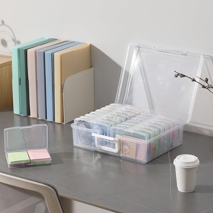 novelinks Photo Storage Box and 16 Inner 4" x 6" Photo Storage Containers