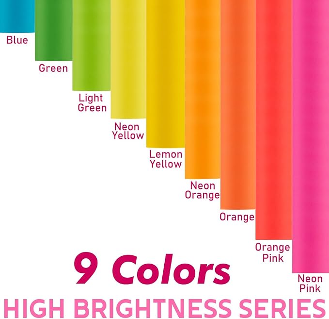 Colored Print&Copy Paper 8.5x11 Inches,180 Sheets 9 Colors Pastel A4 Printer Paper 20 lb/90GSM Colored Multipurpose Computer Pastel Paper for Office Printer School Cutting DIY