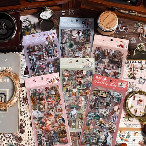 563 Pcs/36 Sheets Stickers for Scrapbooking,Sticker for Journaling Scrapbooking Stickers for Scrapbooking Art Journal Bullet Journal Accessories