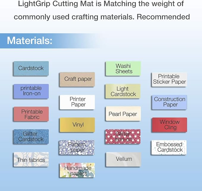 REALIKE 12X12 Lightgrip Cutting Mats for Silhouette Cameo 5/4/3/2/1(3 Mats) Gridded Adhesive Non-Slip Cut Mat for Crafts, Quilting, Sewing, Scrapbooking and All Arts