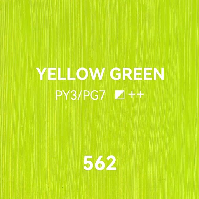 PHOENIX Yellow Green Oil Paint - Studio Oil Paint Single Large Tube - 170ml / 5.75 Fl oz. Yellow Green 562