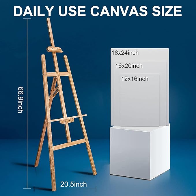Artkey Canvas Panels 18x24 Inch 6-Pack, 10 oz Primed 100% Cotton Large Canvases for Painting, White Blank Flat Canvas Boards for Oil Acrylics Watercolor & Tempera Paints