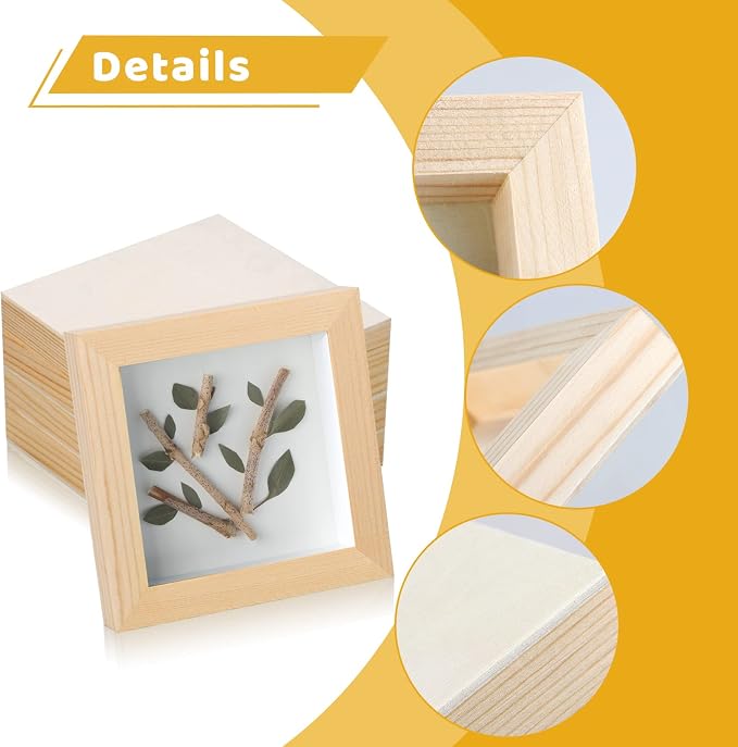 8 Pack Unfinished Square Wood Panels,4" x 4"/10cm x 10cm,Blank Wooden Canvas Cradled Painting Panel Boards for Drawing,Painting,Pouring,Wood Burning and DIY Arts Crafts Projects