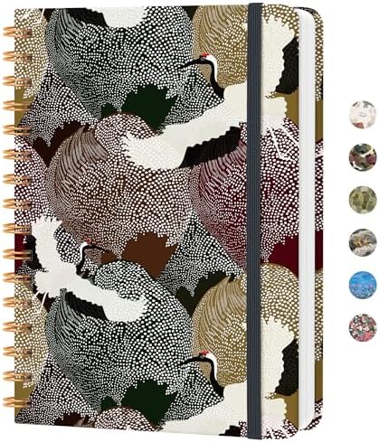 Lined Spiral Journal Notebook, A5 College Ruled Notebook for Note-Taking