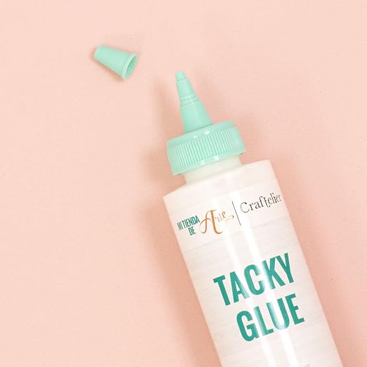 Craftelier - Tacky Glue | Extra Strong Multipurpose Liquid Glue for Scrapbooking and Other Craft Projects | Non-Toxic | Transparent, Flexible and Resistant Drying - Quantity 240 ml (8.12 Fl Oz)