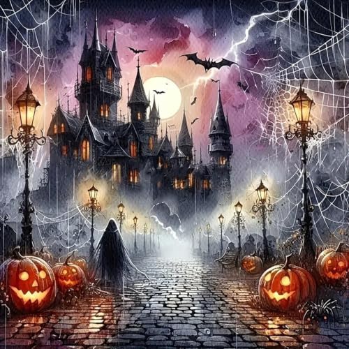 Halloween Paint by Numbers Kit for Adults,Paint by Number 14x14 inch