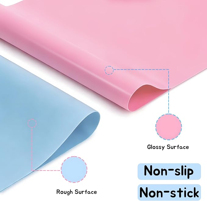 Silicone Mats for Resin Crafts 9"W x 12"L: Non-Slip Heat Resistant Small