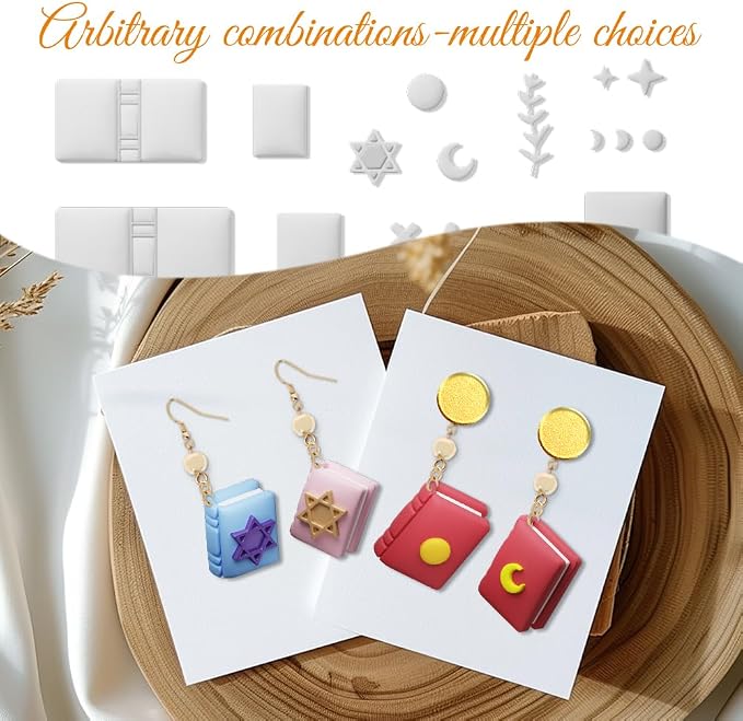 ORIGACH 16 Pcs Book Theme Polymer Clay Cutters Set