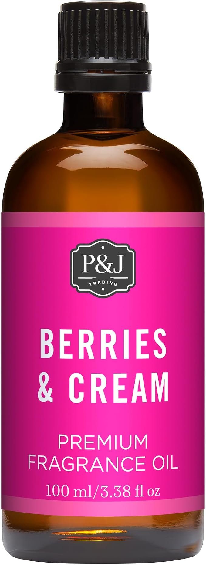 P&J Trading Fragrance Oil | Berries & Cream Oil 100ml - Candle Scents for Candle Making, Freshie Scents, Soap Making Supplies, Diffuser Oil Scents