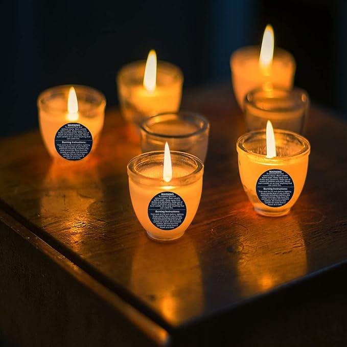 1000 PCS Black Candle Safety Stickers, 1.5 inch Round, Waterproof, Modern Style, Candle Warning Labels
