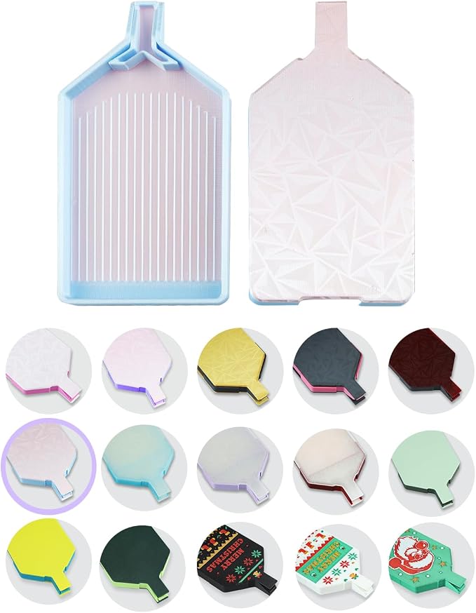 ForeverYoung Cottony Bi-Tonal Diamond Art Tray with Lid, Pastel Candy Heart