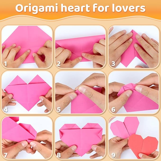 Praisebank Pink Origami Paper, 220pcs 6x6 inch, Double Sided Color, Origami Paper Kit for Crafts, Origami Kit.