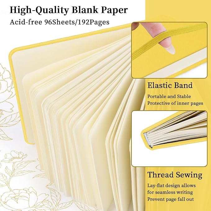5x5 Pocket Sketch Book,80gsm Hardcover Art Sketchbook for Drawing Journal