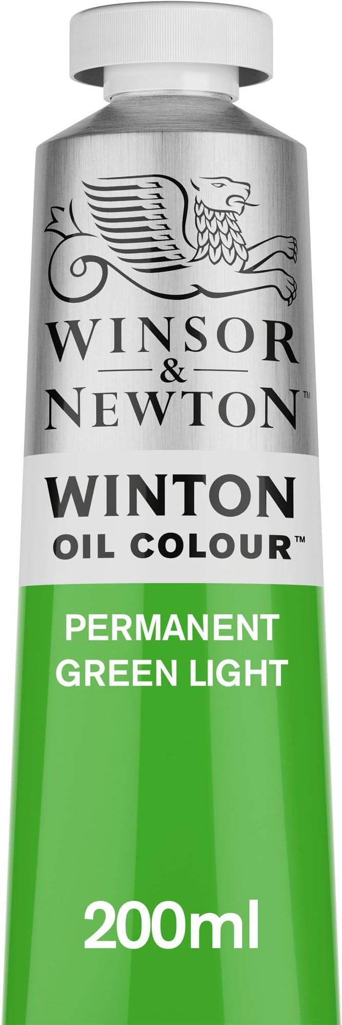 Winsor & Newton Winton Oil Color, 200ml Tube, Permanent Green Light | High-quality pigments, Durable, Lightfast, Permanent, Uniform Consistency, Great Pigment Load