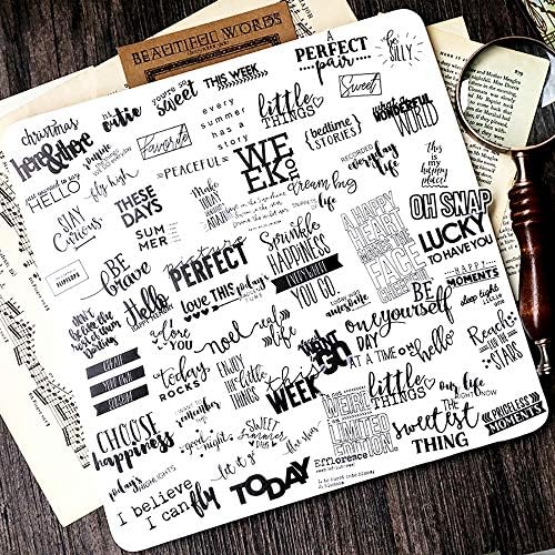 Doraking 90PCS Vintage Nice Words Sentences Sweet Happiness Stickers