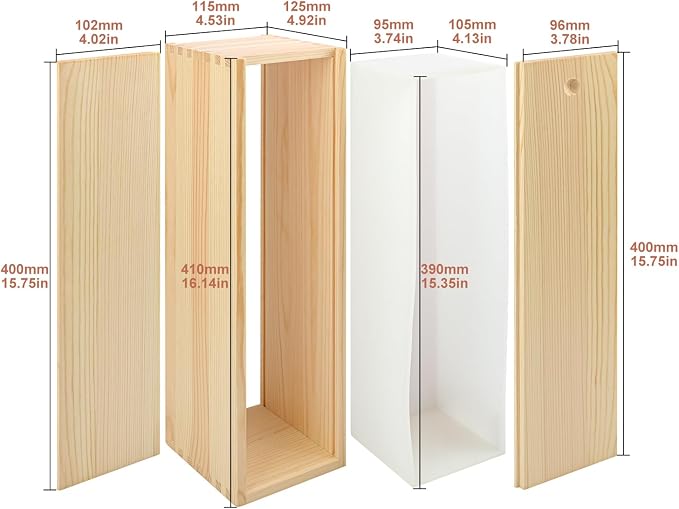 130 oz White Soap molds for Soap Making Large Size, Soap Loaf Wood Box Kit, Soap Bar Wood Box for DIY Supplies, Soap Molld with pull-out Lid(1 wooden box+1 wooden cover+1 silicone soap molld)