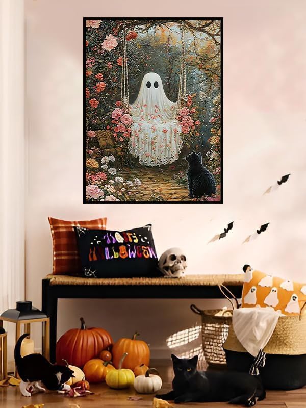 Halloween Diamond Art Kits for Adults Ghosts Diamond Painting 12x16in