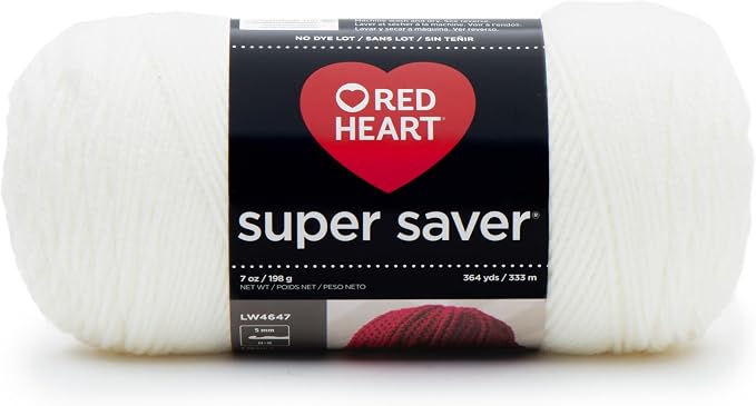 RED Heart Super Saver Yarn, Soft White