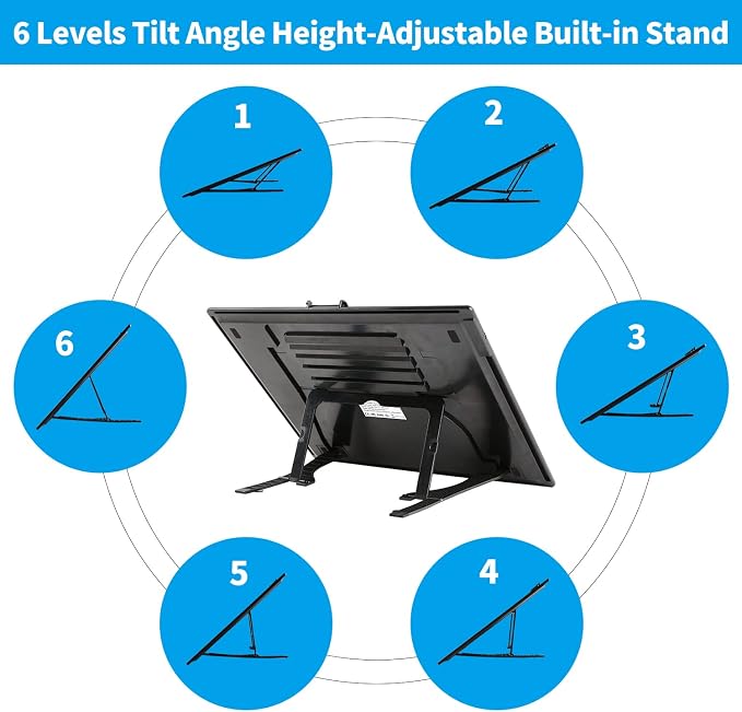 YINGWOND Wireless Rechargeable A3 LED Light Pad w/Built-in Foldable Stand, 3 Color Tone, 6 Levels of Brightness, Battery Powered Evenly Illuminated Light Box for Tracing Drawing and Diamond Painting