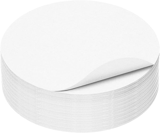 Koogel 300 Sheets Circle Origami paper, 6 Inches Craft White Copy Paper, for Arts and Crafts Making, Student Back to School Supplies