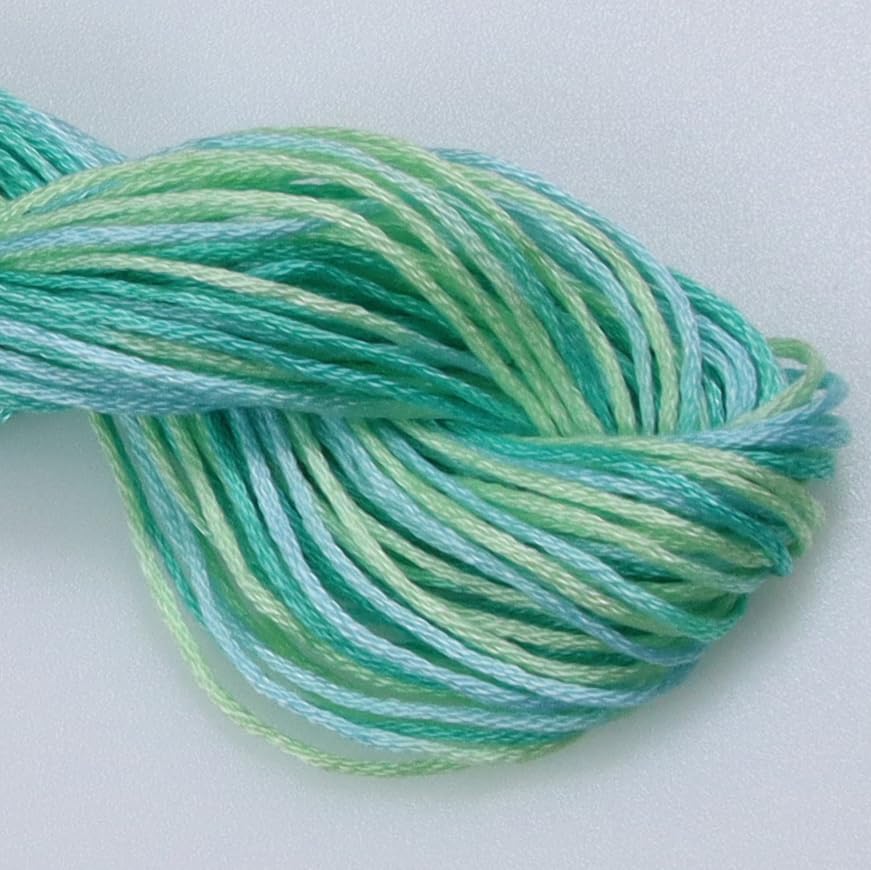 KCS Big skeins of 25 Meters Size 25 Color Variegated Cross Stitch Stranded Threads,6 skeins,4040