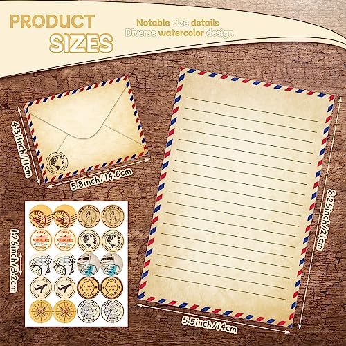 TaoBary 160 Pcs Vintage Airmail Stationery Paper and Envelopes Set