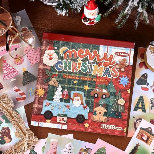 750 Pcs Stickers for Scrapbooking,Christmas Self-Adhesive Scrapbook Sticker