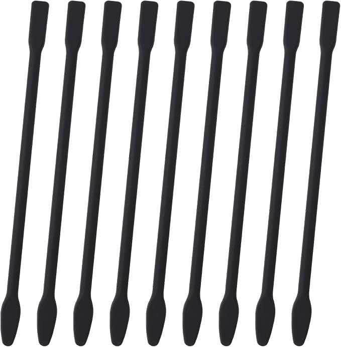 Gartful 9PCS Epoxy Resin Stir Sticks, Large Silicone Mixing Sticks for Resin Art, Reusable Stirring Rods for Paint, Glitter Tumblers, Face Mask, Slime Making, Arts and Crafts Projects, Black