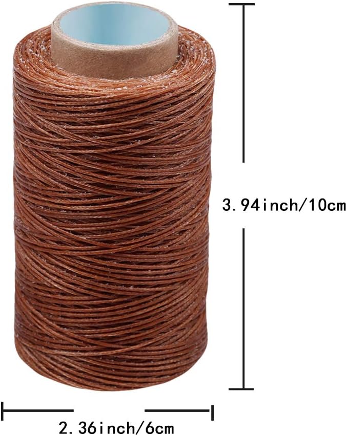 284Yards Leather Sewing Thread Waxed, Waxed Polyester Cord, Wax String | Waxed Thread for Bookbinding, Upholstery Thread Heavy Duty, Wax String for Leather Craft DIY/Bookbinding/Shoe Repairing