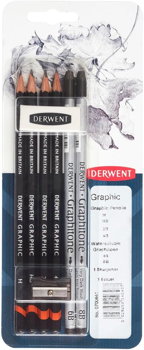 Derwent Graphic Pencil Mixed Media, Pack, 8 Count (0700661)