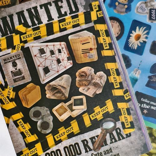 2in1 Cute Sticker Book 60 Sheets 1500 Plus Count Y2K Vintage Grunge