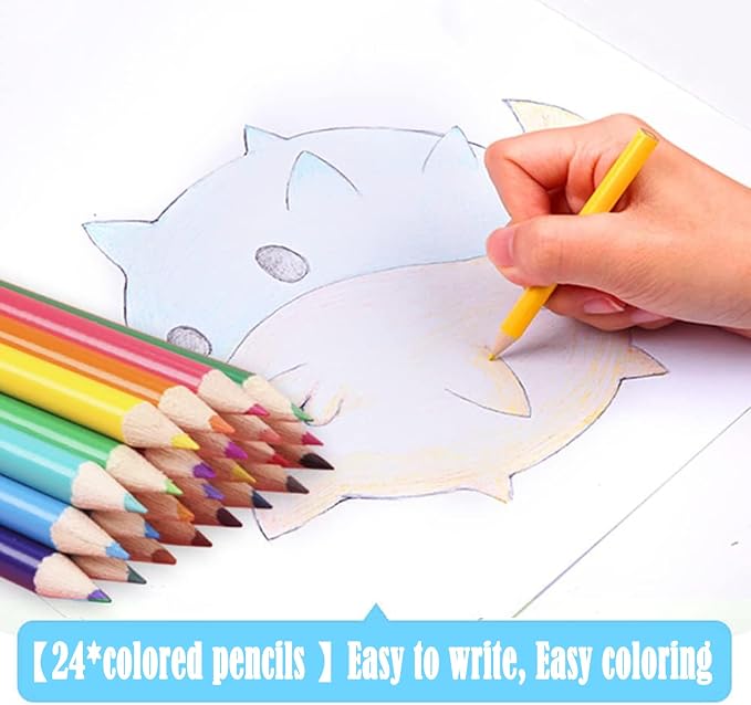 DLUCKY 208 PCS Art Supplies Drawing Art Kit Adults for Kids Art Set,Blue