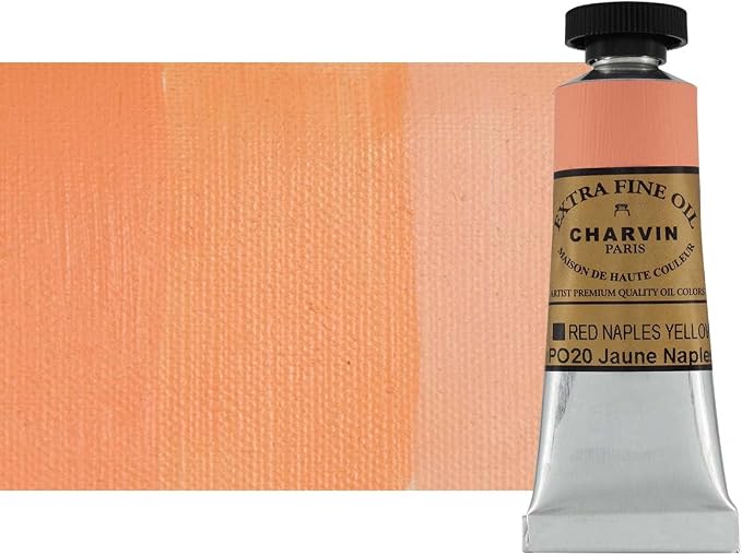 Charvin Extra Fine Oil Paint, Naples Yellow Reddish 20 ml - Triple-Milled, Rich Texture, Poppy Oil-Based, Light-Fast, Handmade, Archival Quality