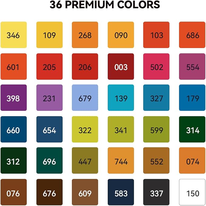 MeiLiang 36 Colors Watercolor Paint Set, 5ml Tubes | Vibrant Colors, Non-Toxic, Ideal Watercolor Painting Art Supplies for Adults, Teens, and Beginners