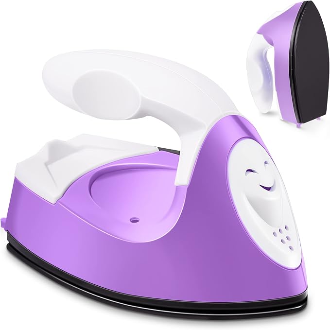 Honoson Mini Craft Iron with Charging Base Tiny,Purple