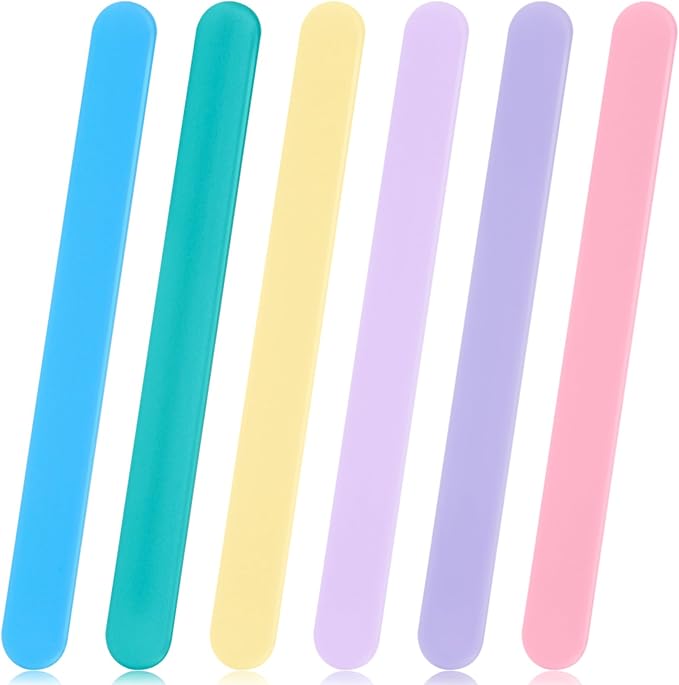 Gartful 6PCS Colored Silicone Stir Sticks, Reusable Epoxy Resin Stir Sticks for Resin Mixing, Paint, Making Glitter Tumblers Cups, Arts, Crafts, Facial Mask Stirring Rods, 6.3" Long, 6 Colors