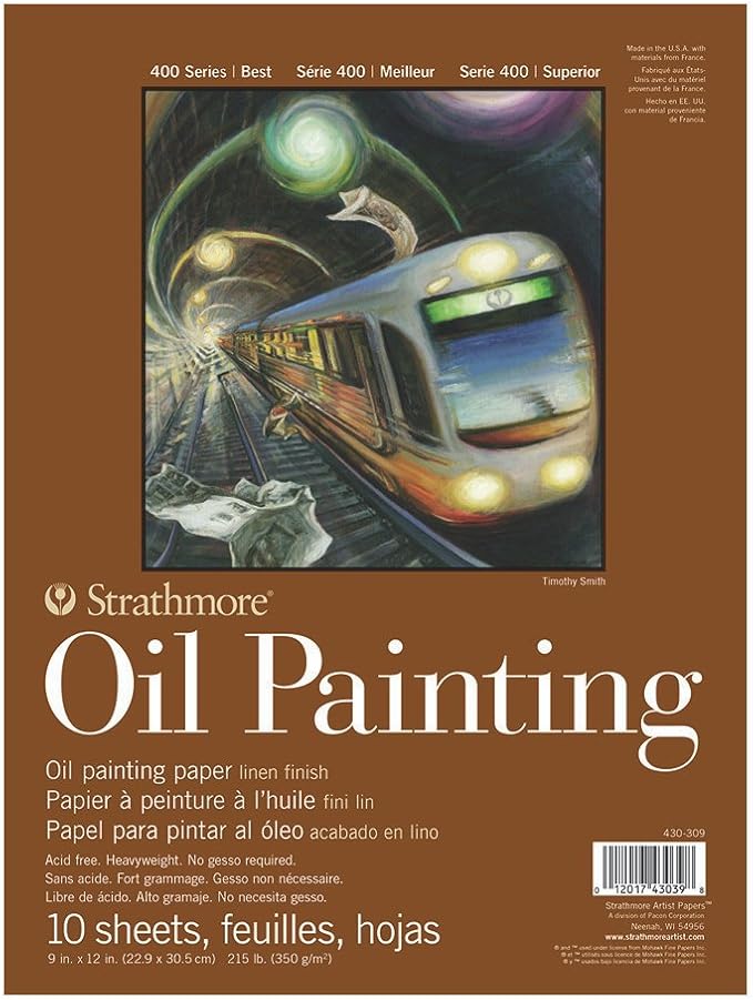 Strathmore 400 Series Oil Painting Pad 9"X12"-10 Sheets -62430309