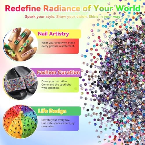 32000Pcs Color Rhinestones Bedazzling Kit, 3mm Gems Crafting