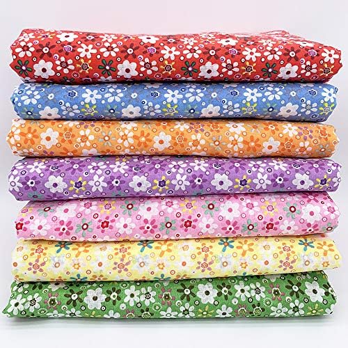 Cotton Fabric DIY Making Supplies Quilting Patchwork Fabric Fat Quarter Bundles DIY for Quilting Cotton Patchwork Cushions (Color Mixing, 20" x 20")
