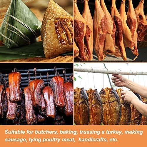 Vivifying Butchers Twine, 328 Feet 3Ply Cotton Bakers Twine, Food Safe Cooking String for Tying Meat, Making Sausage, Trussing Turkey, Roasting and Packing (Beige)