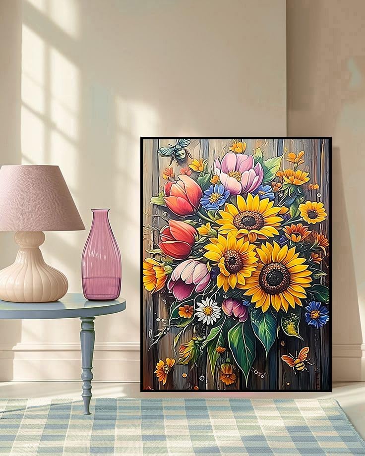 mrpwnle Diamond Art Kits for Adults Sunflower Diamond Painting Kits