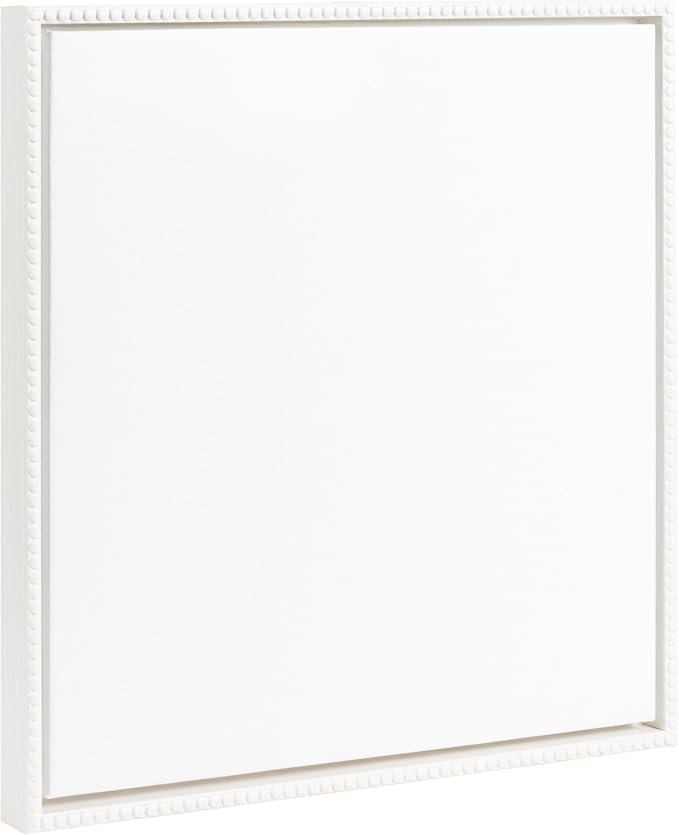 Kate and Laurel Sylvie Beaded Blank Vintage Framed Canvas Wall Art, 23x33 Gold, Modern Empty Canvas for Paint-Your-Own Art, Premium Canvas Already Framed
