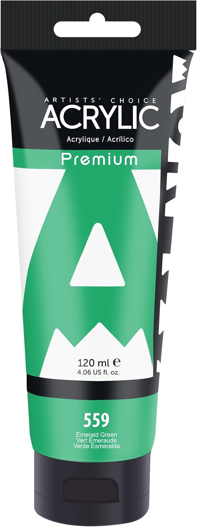AUREUO Emerald Green Acrylic Paint, 4 Fl Oz / 120ml Single Tube, Rich Pigment Forest Green Color Art Craft Paints for Canvas, Rocks, Wood, Ceramic, Fabric