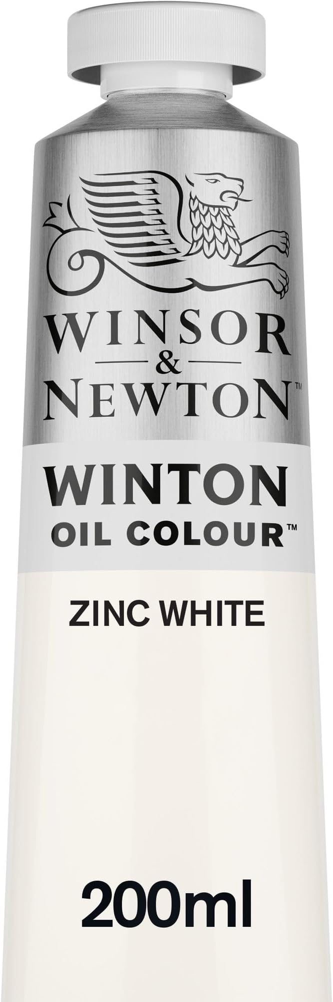 Winsor & Newton Winton Oil Color, 200ml Tube, Zinc White | High-quality pigments, Durable, Lightfast, Permanent, Uniform Consistency, Great Pigment Load