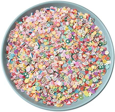 Sowaka 2000 Pcs 3D Polymer Slices Polymer Fruits Cake Colorful (Fruits)