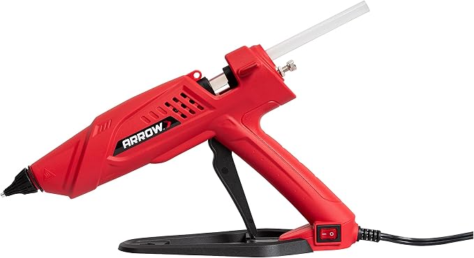 Arrow Fastener 300-Watt Heavy Duty Professional Electric Hot Melt Glue Gun for Crafts, Construction, and Wood, Clear