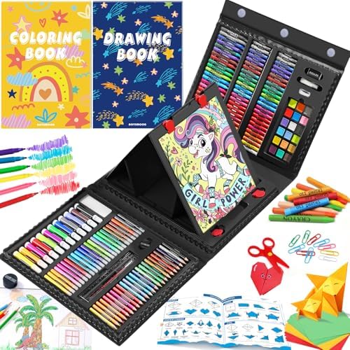 All in One Art Supplies Include Drawing Kit, Origami & Paper-Cutting Crafts