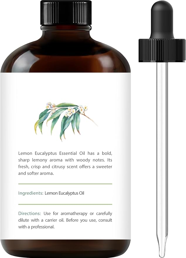 Handcraft Blends Lemon Eucalyptus Essential Oil – Huge 4 Fl Oz – 100% Pure and Natural – Premium Grade Essential Oil for Diffuser and Aromatherapy, Skin, Massage, Candle and Soap Making Fragrance