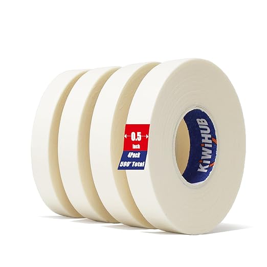 4 Packs Artist Tape for Watercolor Paper,0.5IN Wide 592FT Long | White Masking Artists Tape for Drafting, Art Painting and All Paper Media - Acid Free